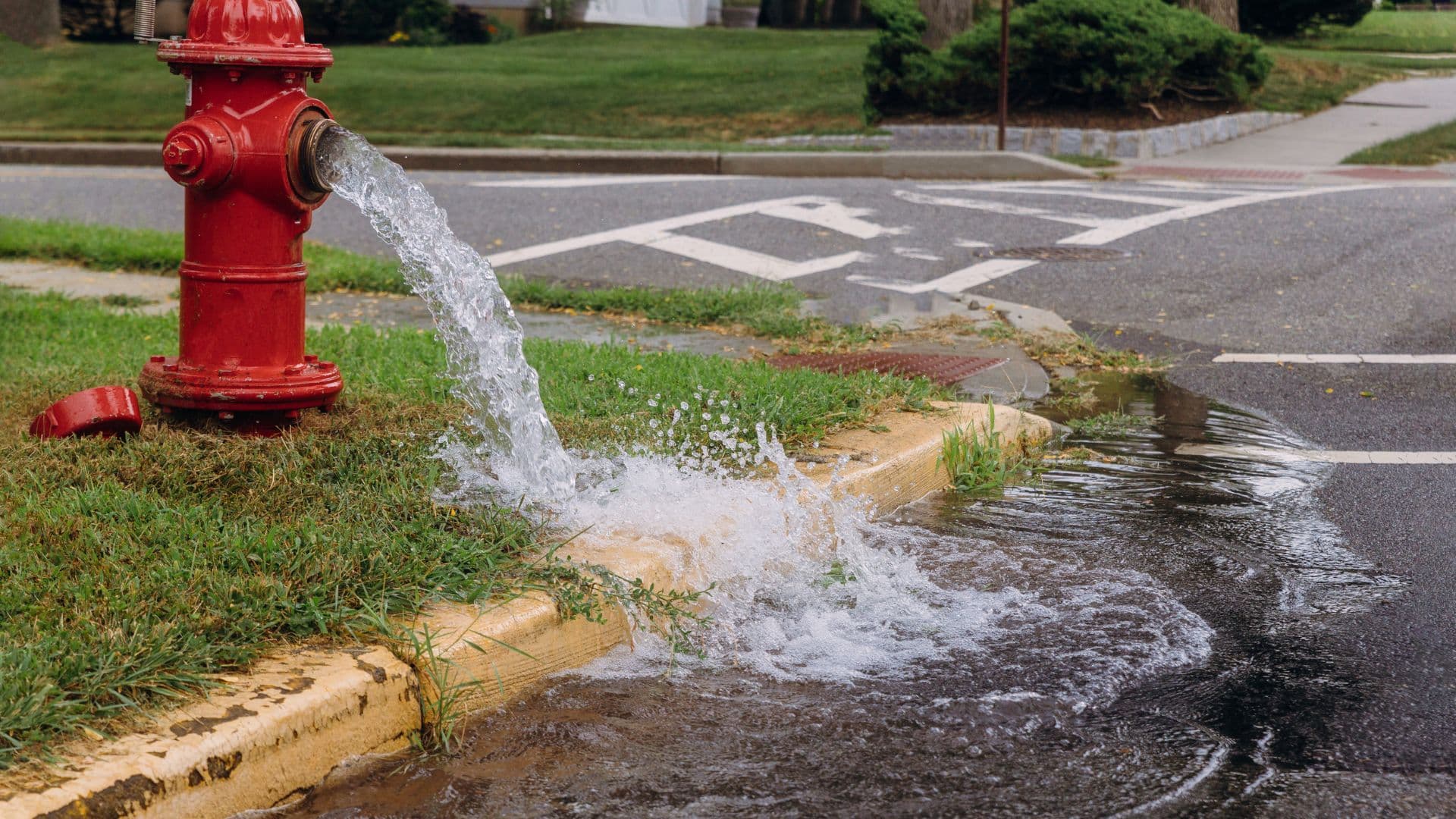 Water flowing backwards from a property into the mains supply